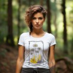 Bijela ženska majica s ilustracijom kamilica – Mistique dizajn