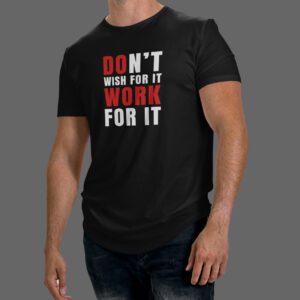 Majica Don’t Wish For It Work For It – crna motivacijska majica #Mistique #MistiqueStyle
