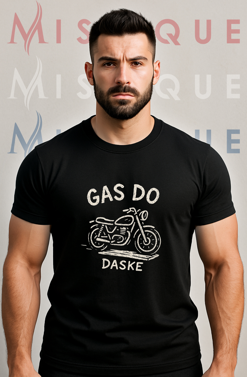 Gas do daske majica – crna bajkerska majica s moto dizajnom #Mistique #MistiqueStyle