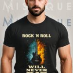 Rock ’n’ Roll majica s gitarom i natpisom “Will Never Die” – Mistique.hr