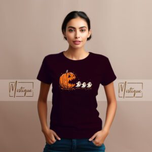 Halloween Pac-Man Pumpkin majica s bundevom i trima duhovima