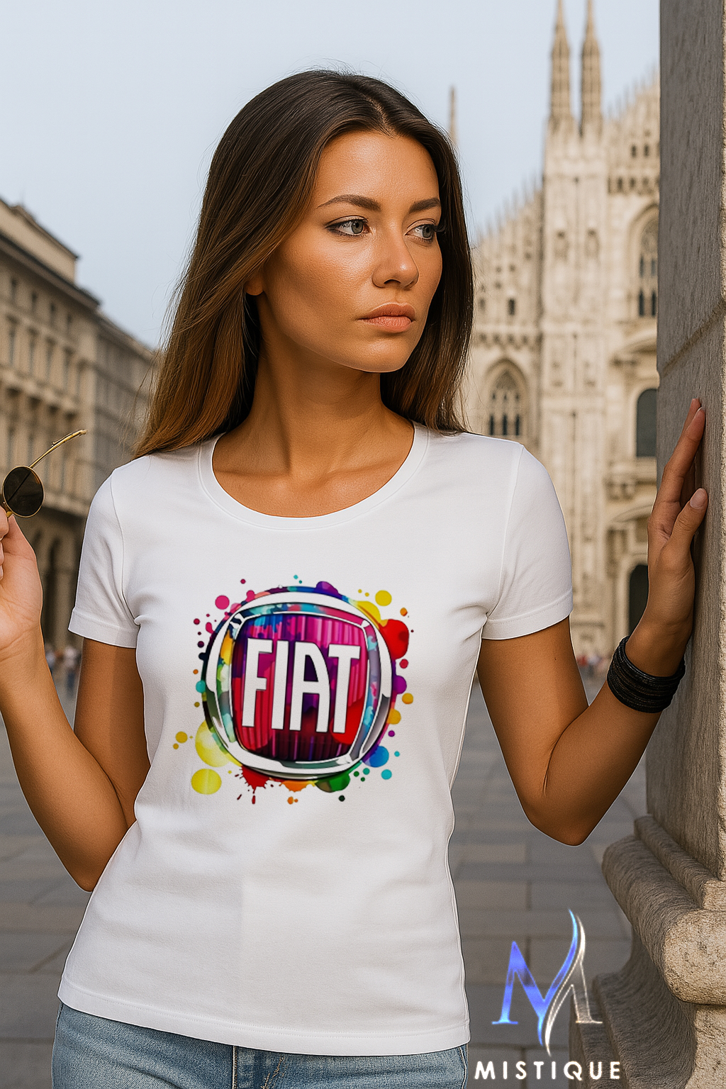 Majica FIAT ženski model s modernim logotipom