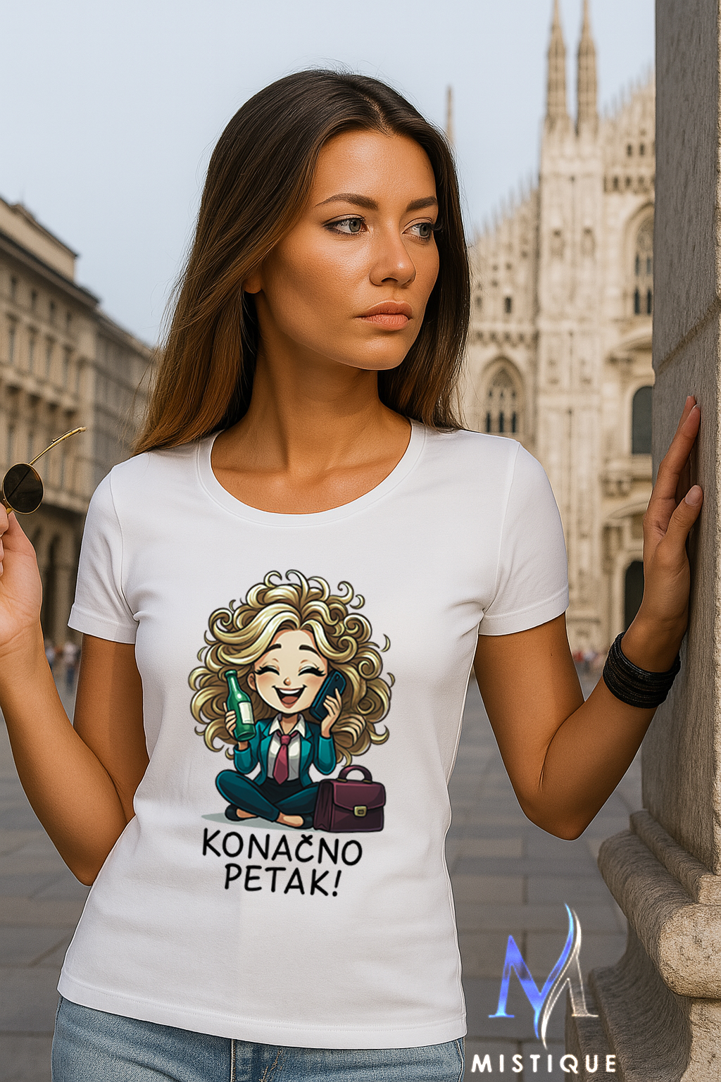 majica konačno petak ilustrirana ženska majica s humorističnim dizajnom