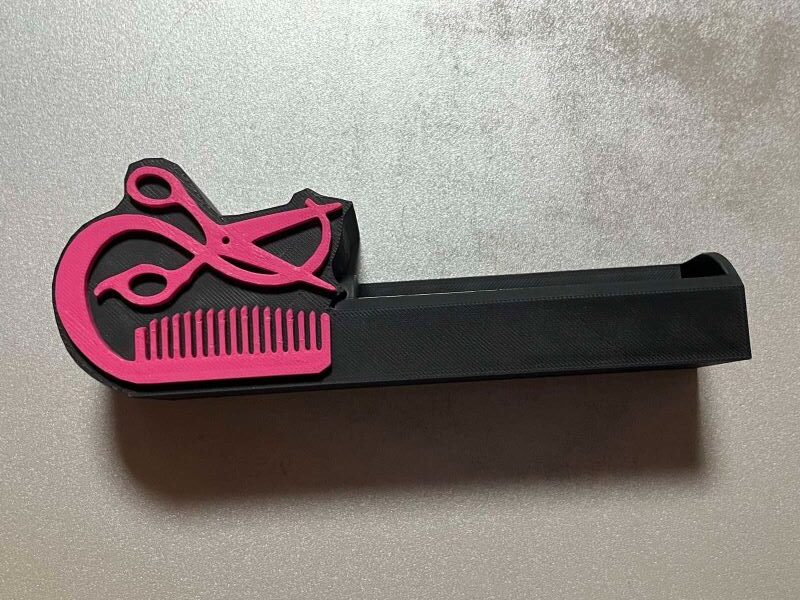 Stalak za vizitke za frizerski salon s personaliziranim imenom salona