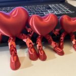 3D dekorativno srce s nogama u silk i mat verziji