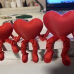 3D dekorativno srce s nogama u silk i mat verziji