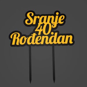 personalizirani topper za tortu s brojem po želji za rođendan