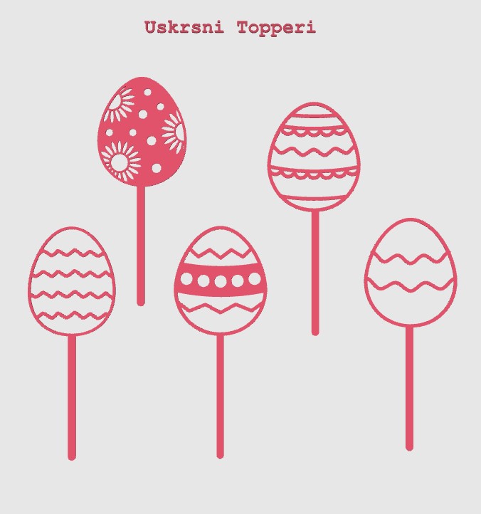 uskrsni topperi za kolačiće u obliku uskrsnih jaja