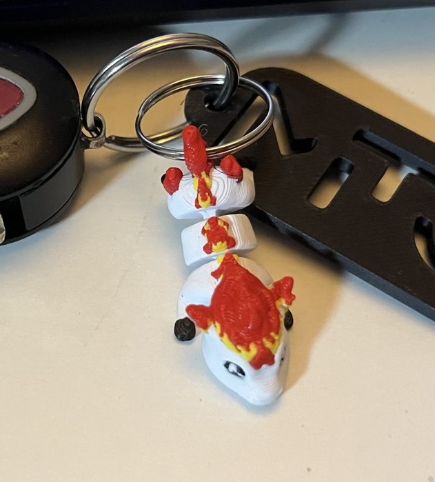 Vatreni Konj privjesak 3D dimenzije 29.86 x 69 x 22.20 mm