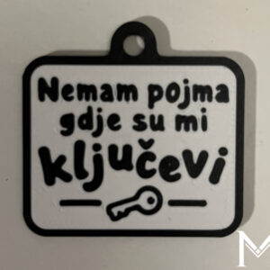 Nemam pojma gdje su mi ključevi 3D privjesak