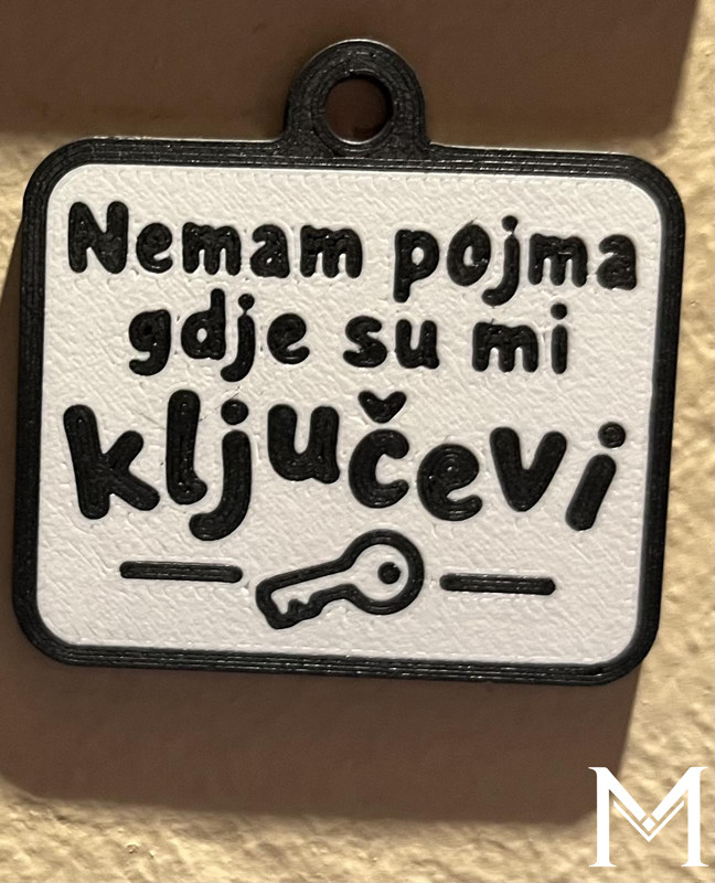 Nemam pojma gdje su mi ključevi 3D privjesak